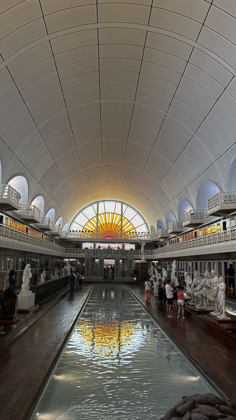 The main pool hall at La Piscine museum in Roubaix