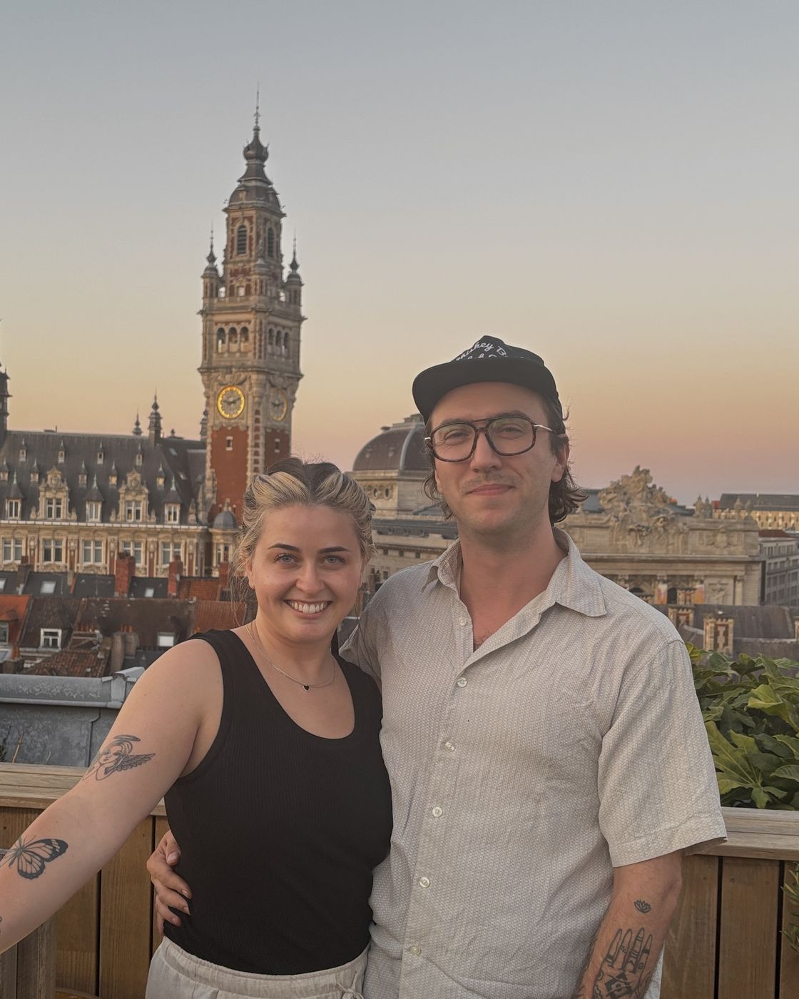 JP and me on the rooftop with Lille behind us