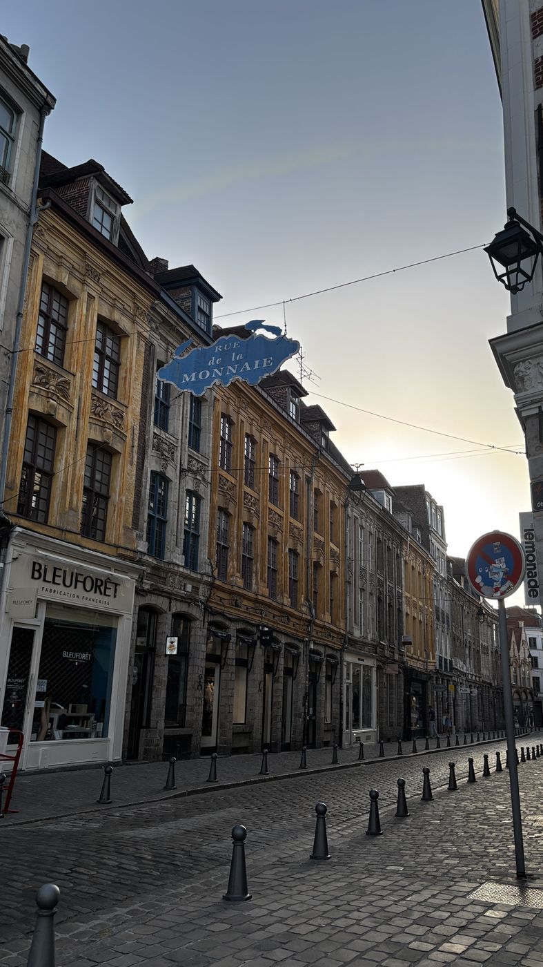 A Vieux-Lille street in the evening